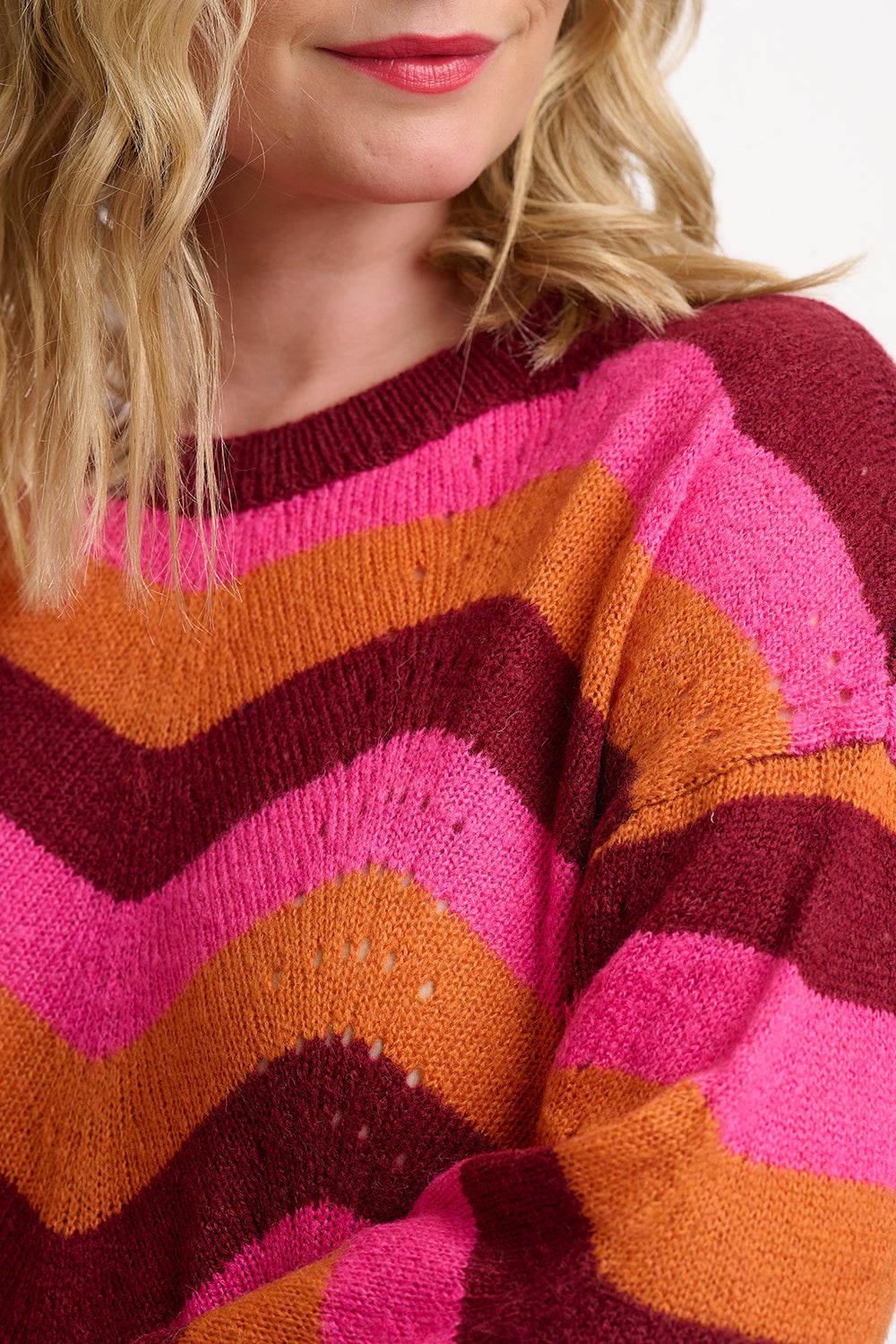 Evaline Jumper - Multi, Berry Waves