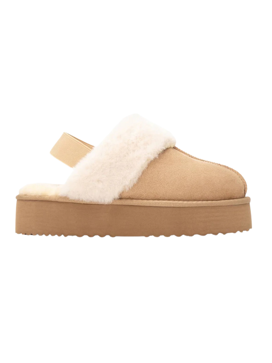 XTI 144440 Beige Microfibre Slingback Slipper - Beige