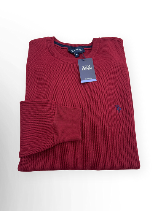 Crew Neck Knitwear - Dark Red TP067K