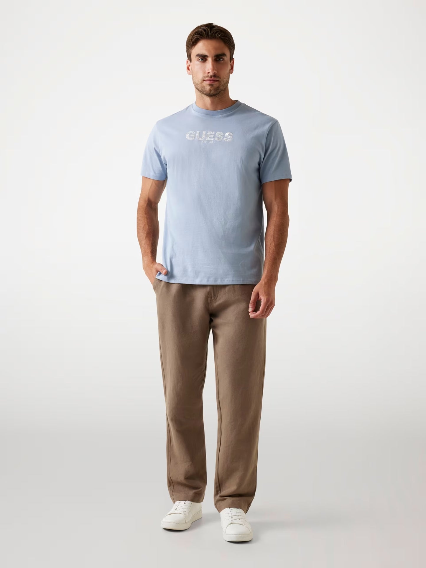 Embroidered Logo T-Shirt - Light Blue
