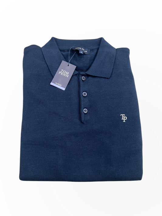 Knitted Polo - Navy TP 055