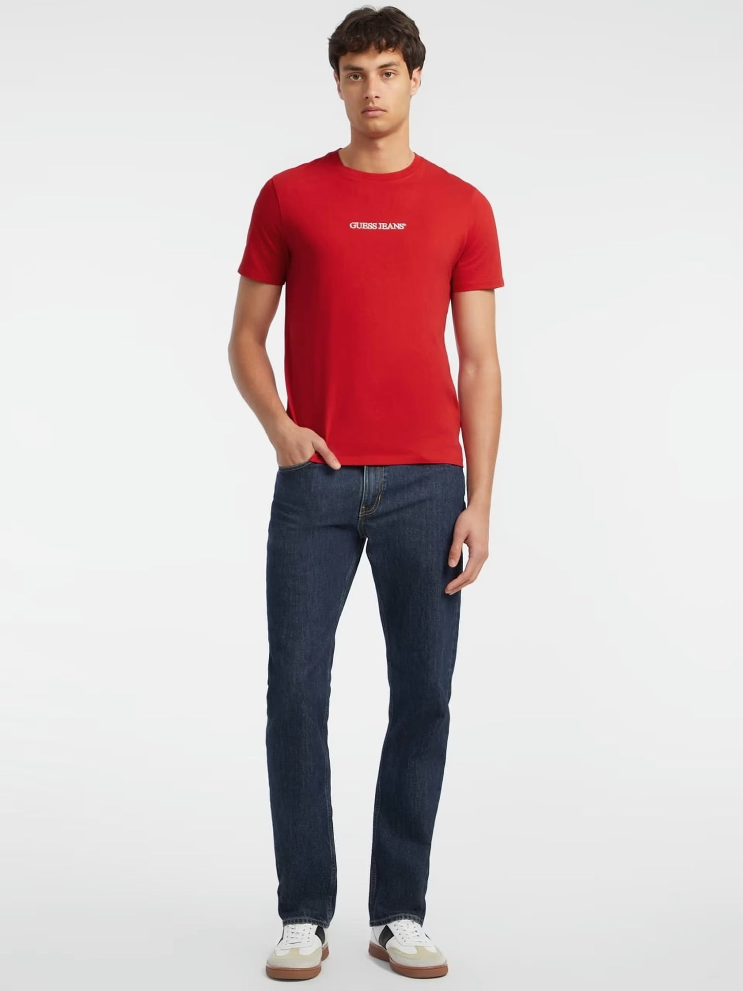 Slim Embroidered Logo T-Shirt - Red