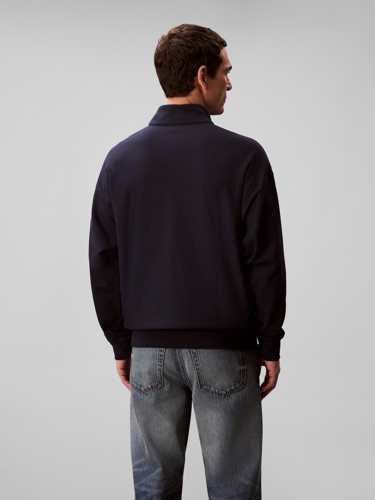 Terry Micro Monologo 1-4 Zip Sweatshirt - Dark Sapphire