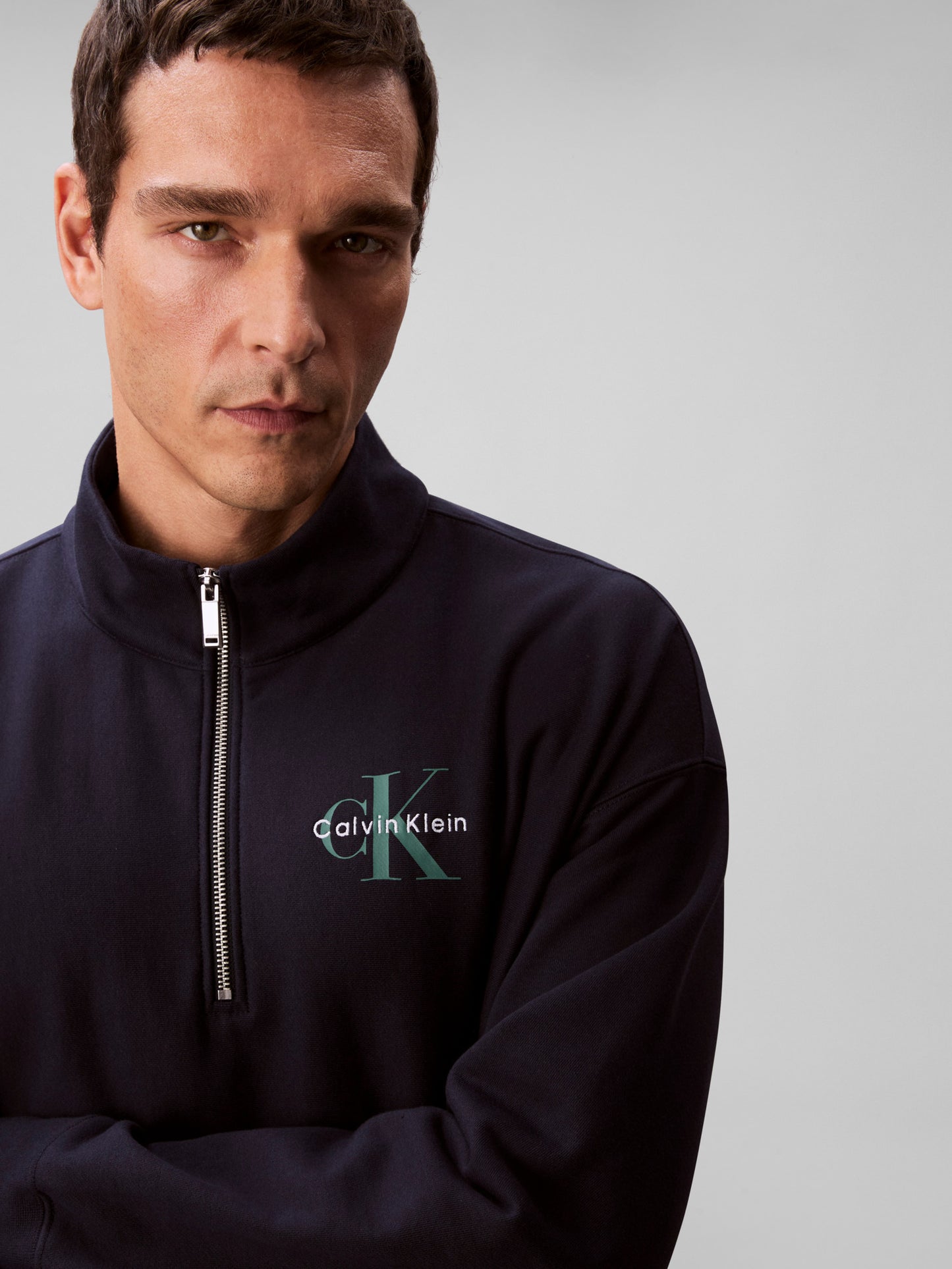 Terry Micro Monologo 1-4 Zip Sweatshirt - Dark Sapphire