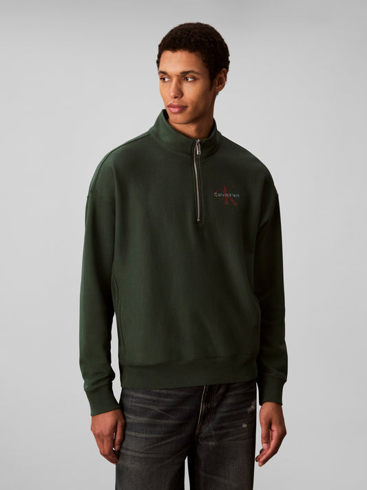 Terry Micro Monologo 1-4 Zip Sweatshirt - Sycamore
