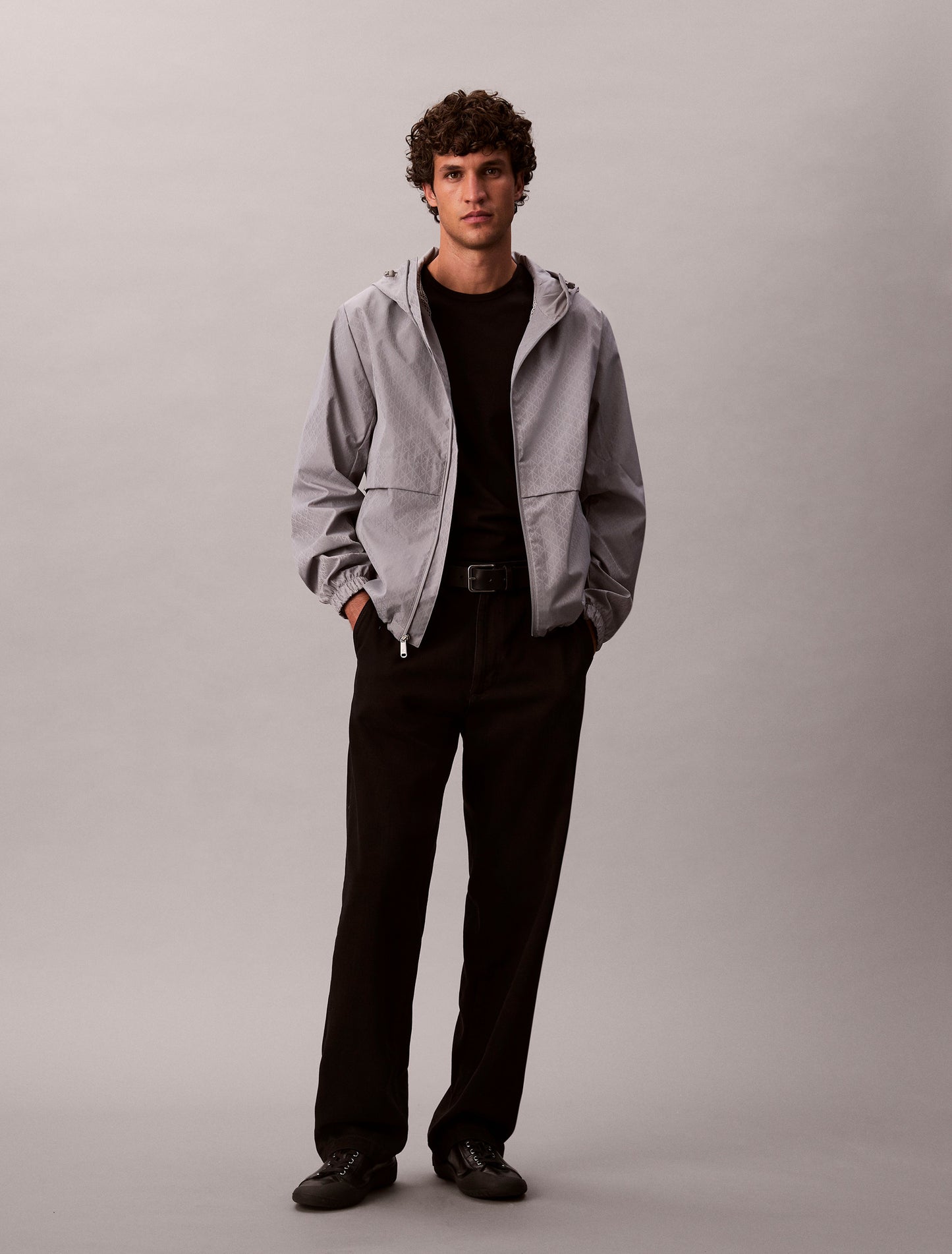 AOP Nylon Windbreaker - Chiseled Stone