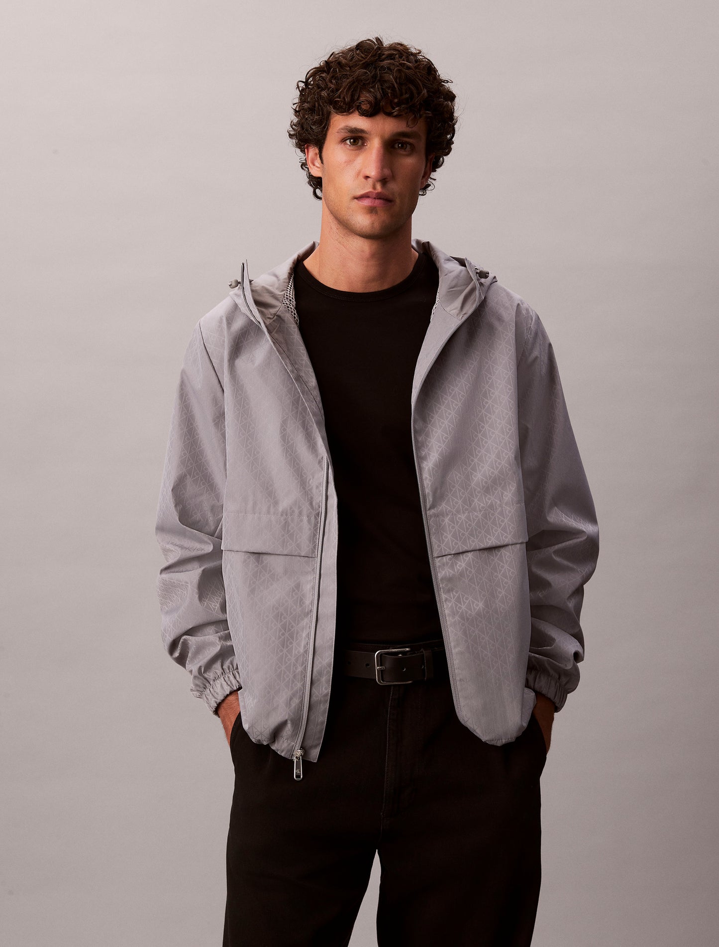 AOP Nylon Windbreaker - Chiseled Stone
