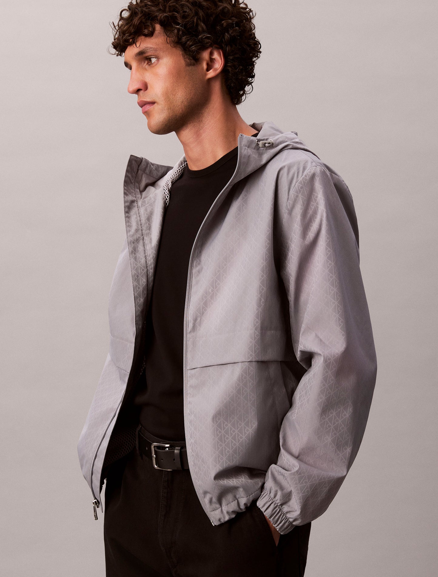 AOP Nylon Windbreaker - Chiseled Stone
