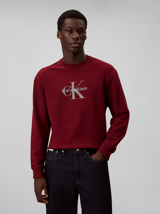 Terry Monologo Cotton Sweatshirt - Renaissance Red