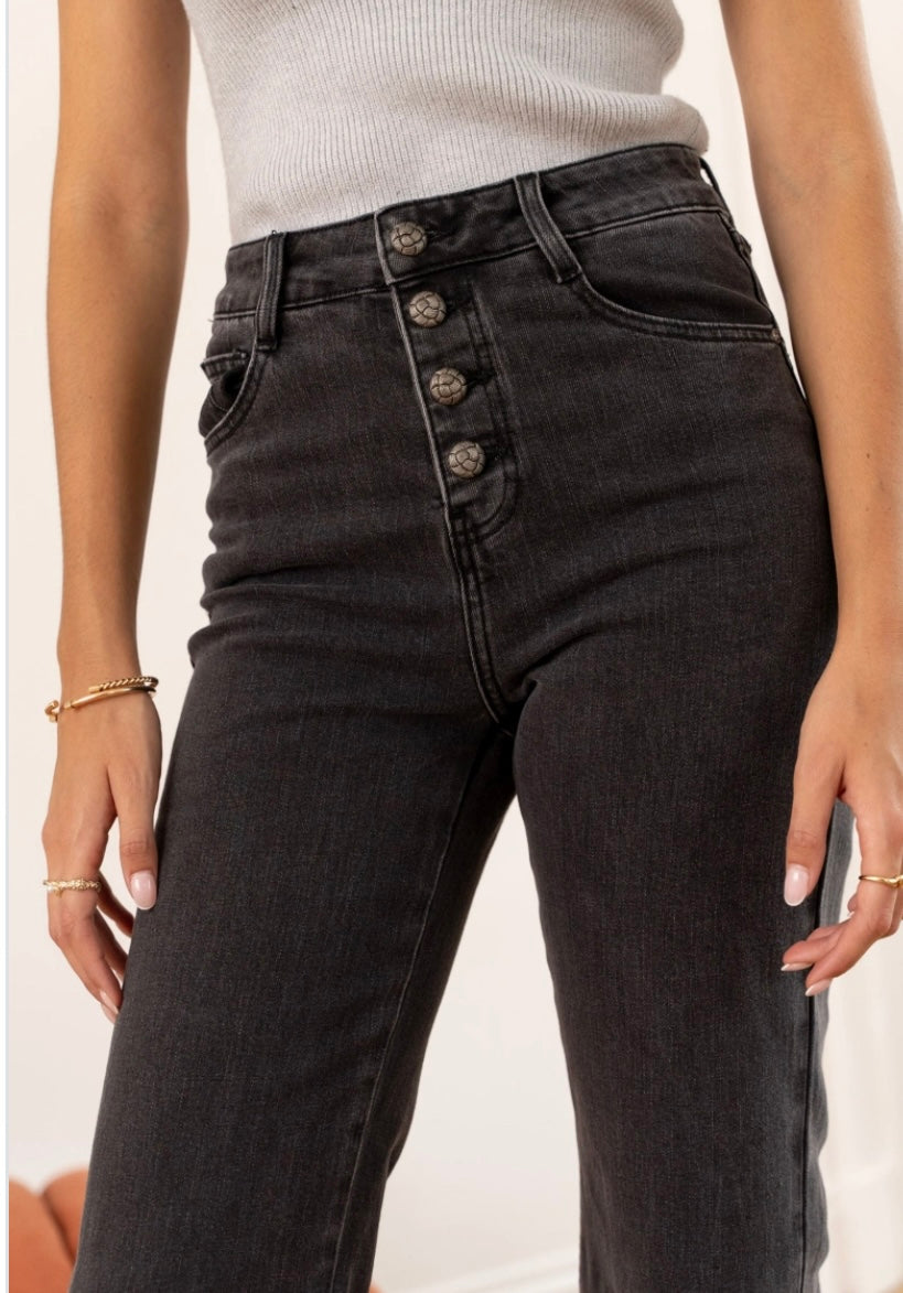 Frenchy Straight Leg Jean - Anthracite