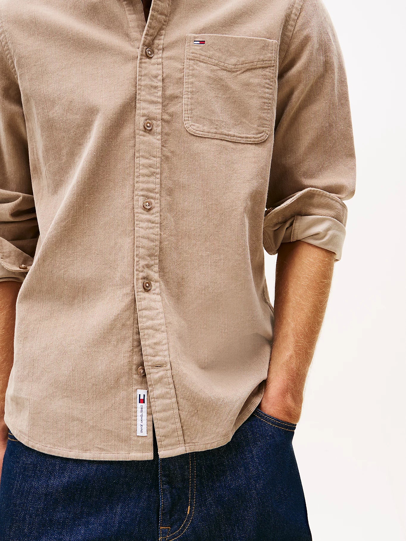 Regular Fit Corduroy Shirt - Coastal Taupe