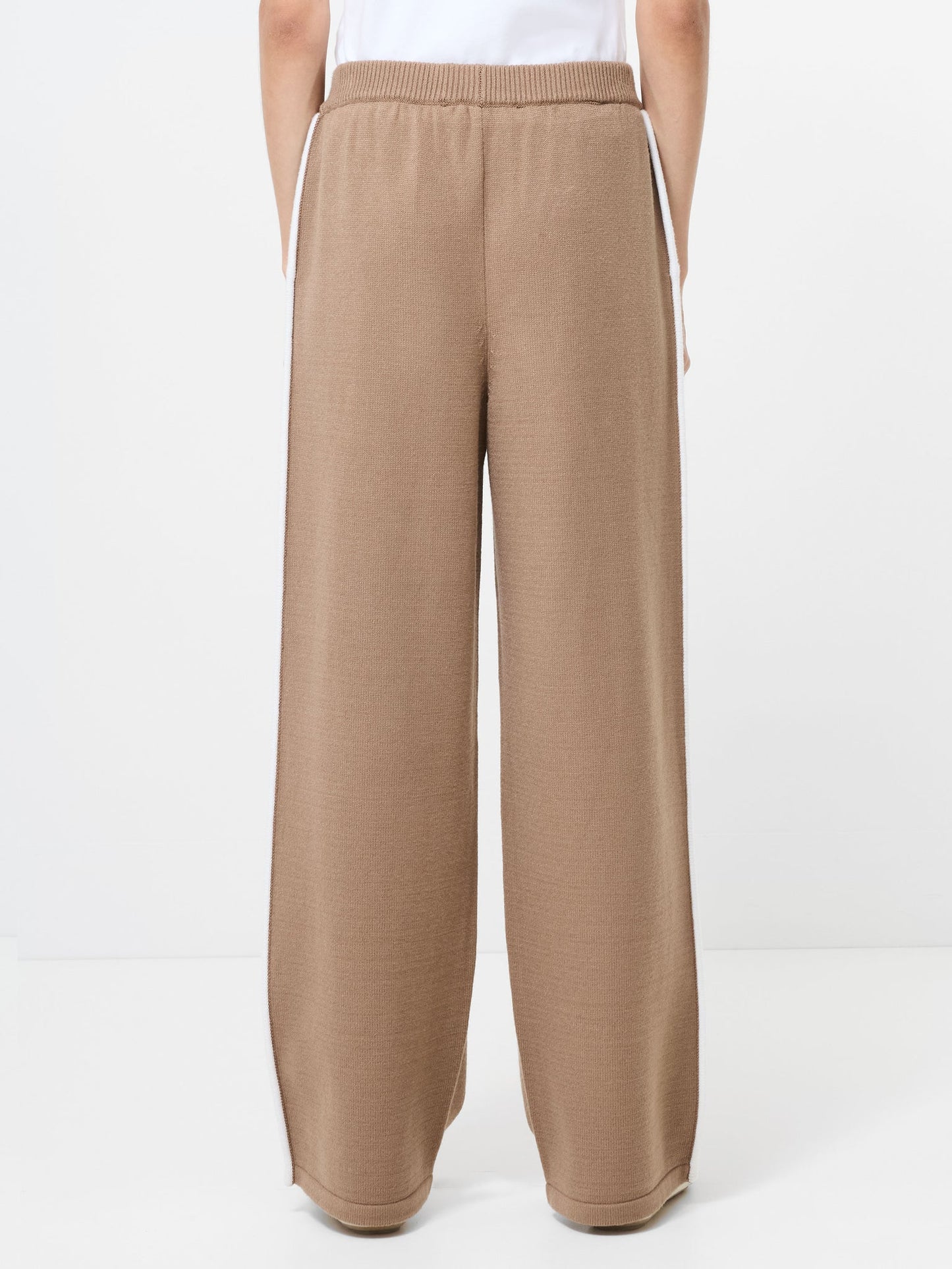 Jordan Wide Leg Trousers - Camel Porcelain