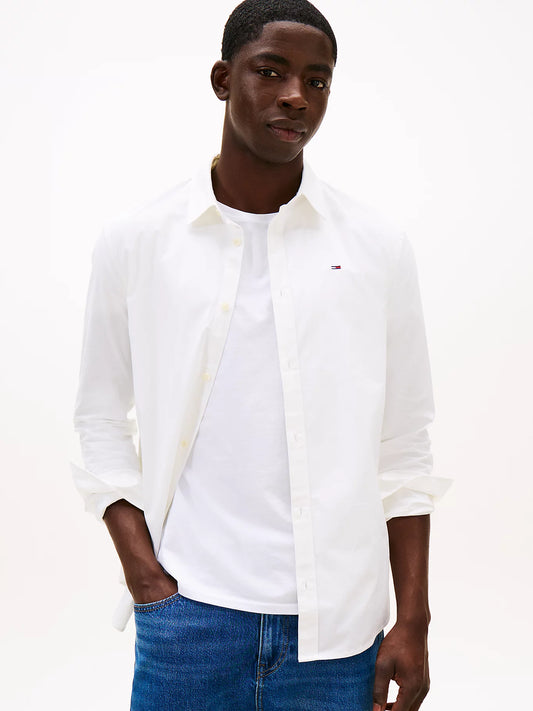 Slim Fit Poplin Shirt - Classic White