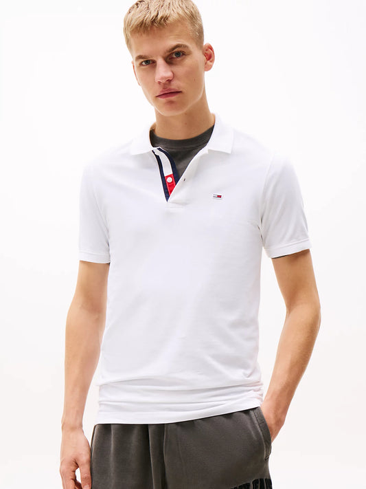 Pure Cotton Slim Fit Polo Shirt - White