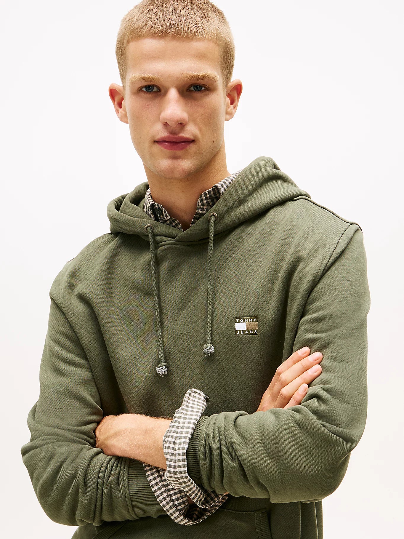 Regular Badge Hoodie - Pewter Green Tonal