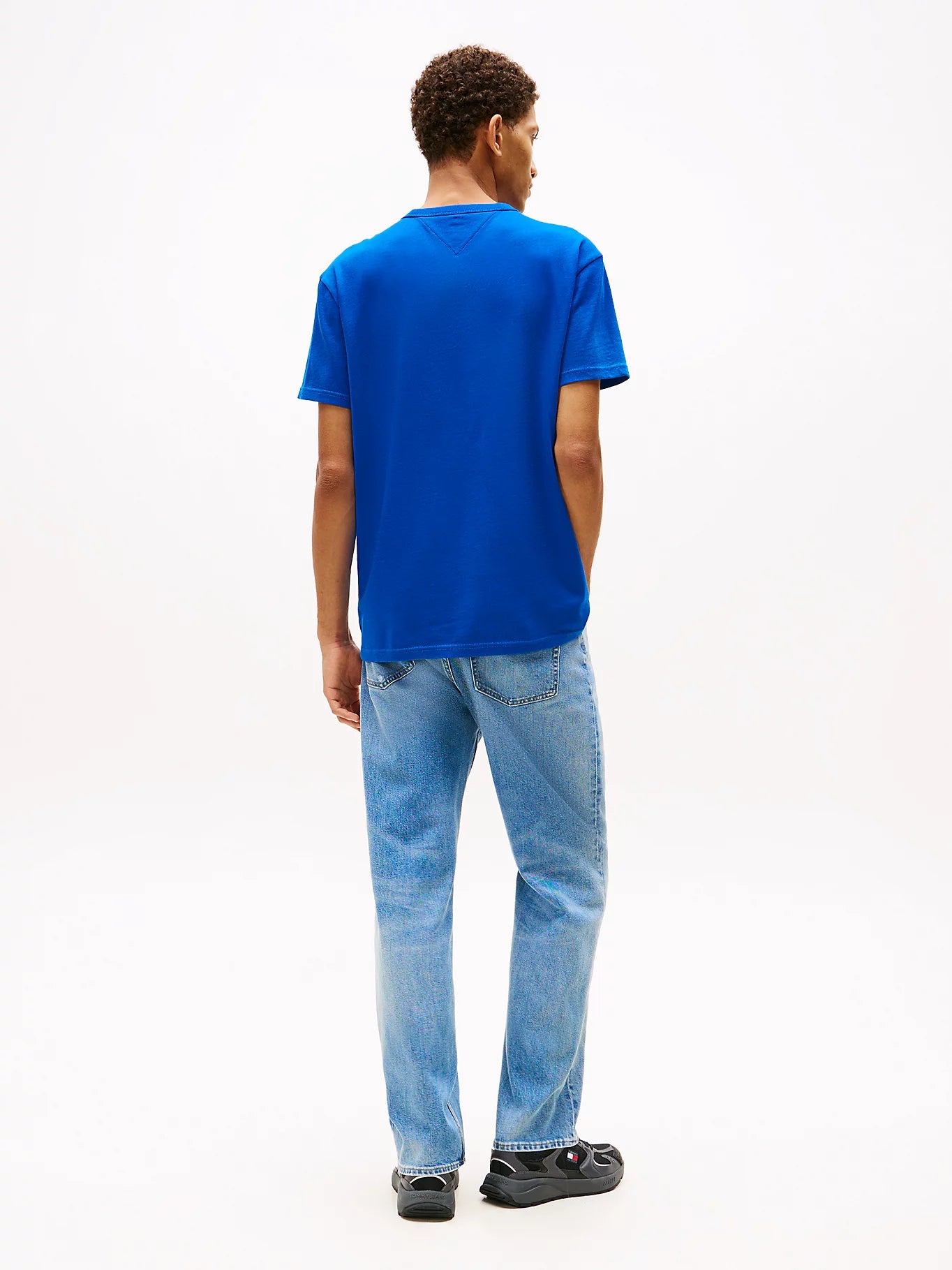 Tonal Tommy Badge Crew Neck T-Shirt - Vibrant Indigo Tonal
