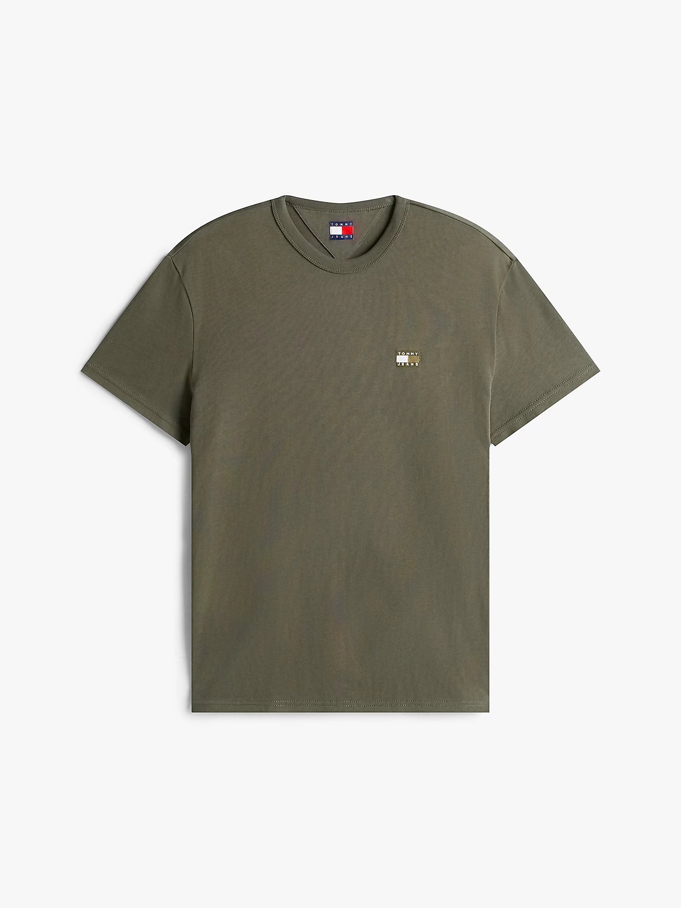 Tonal Tommy Badge Crew Neck T-Shirt - Pewter Green Tonal
