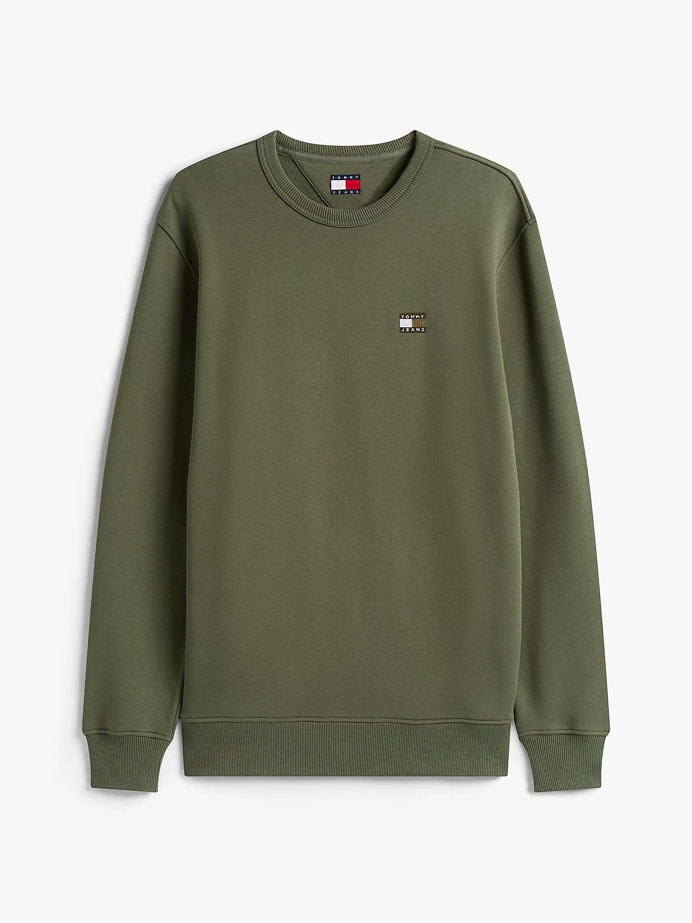Tonal Tommy Badge Crew Neck Sweatshirt - Pewter Green Tonal