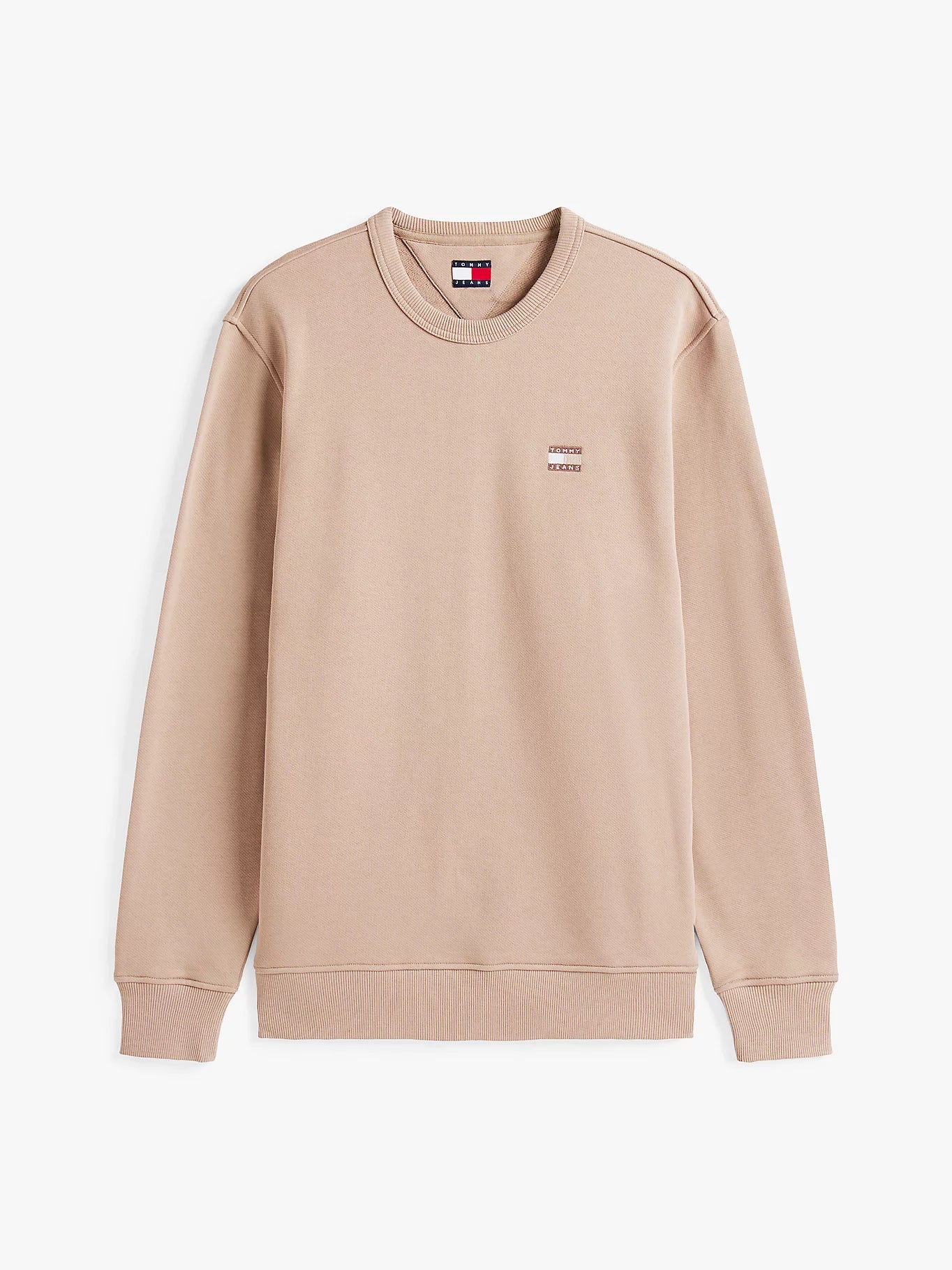 Tonal Tommy Badge Crew Neck Sweatshirt - Costal Taupe Tonal