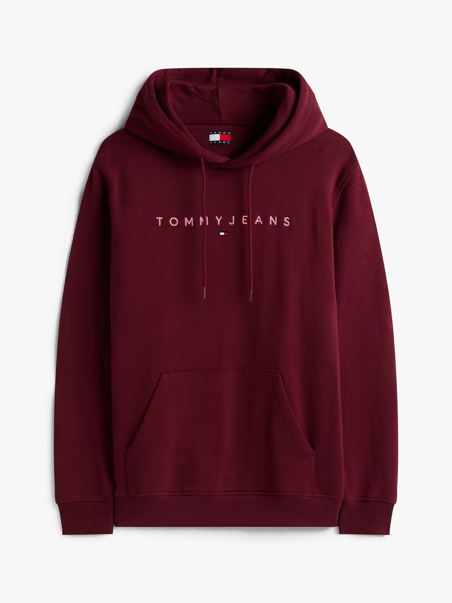 TJM Regular Linear Logo Hoodie - Red Wine