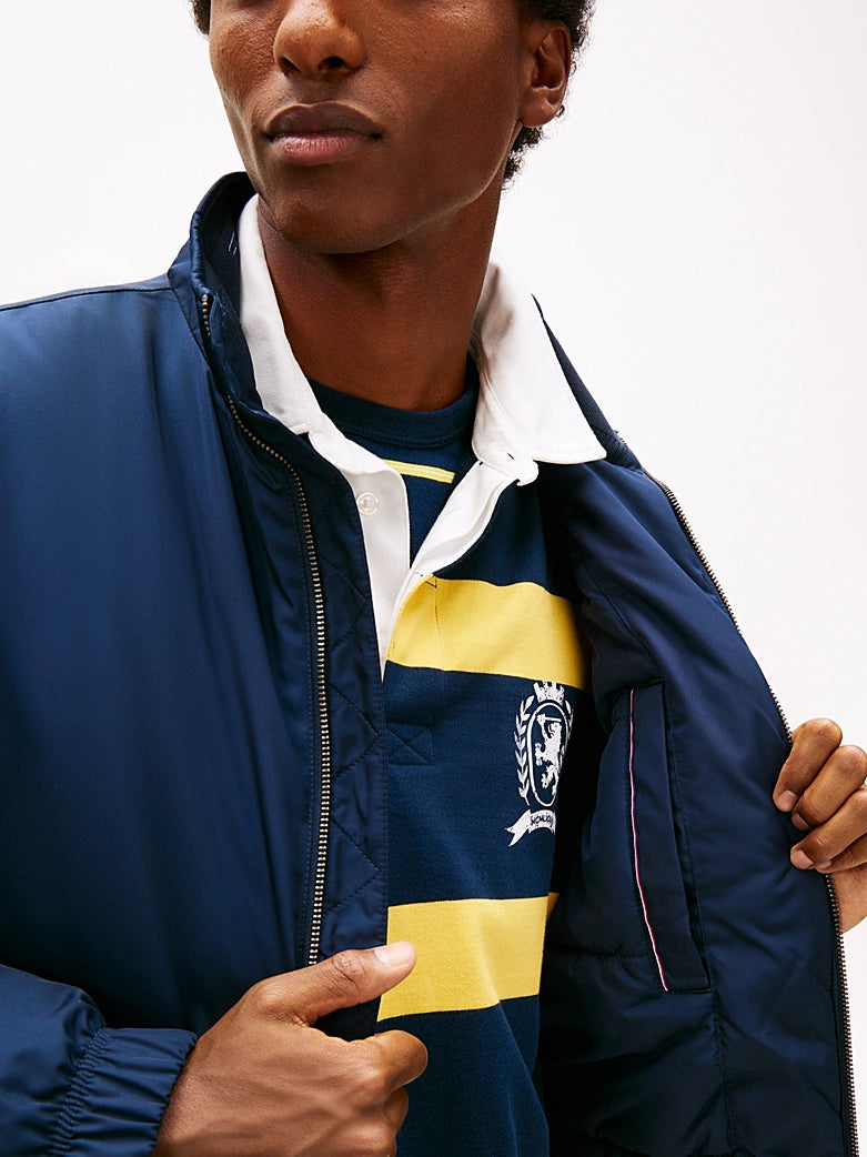 Water Repellent Relaxed Padded Jacket - Dark Night Navy