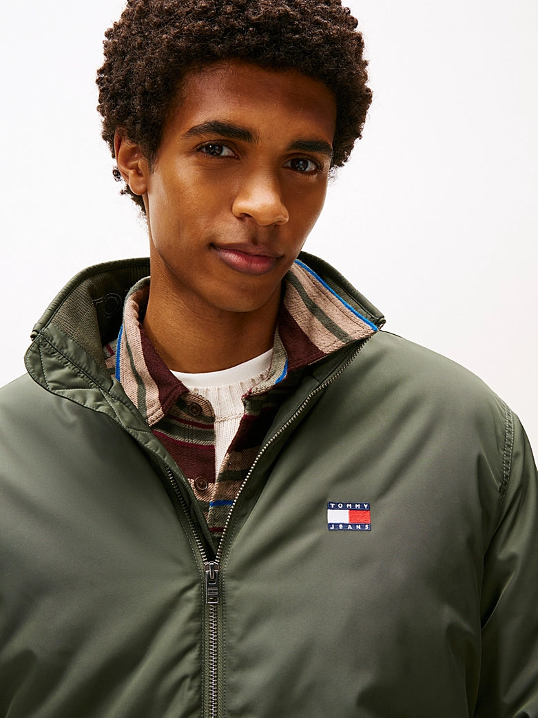 Water Repellent Relaxed Padded Jacket - Pewter Green
