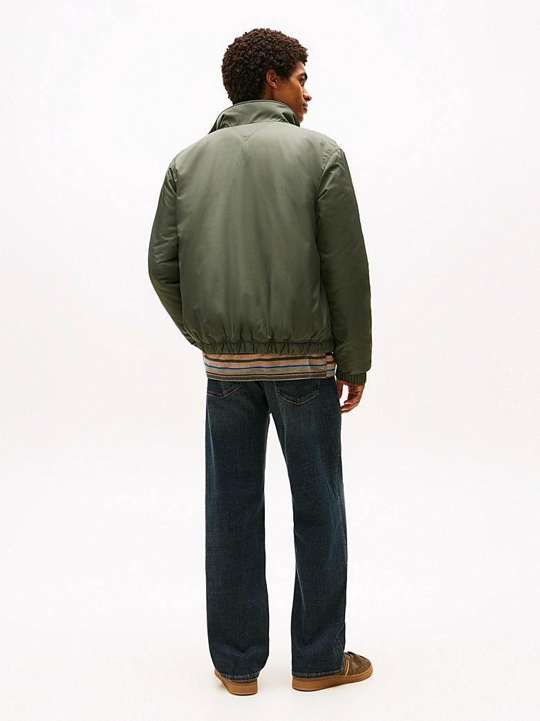 Water Repellent Relaxed Padded Jacket - Pewter Green