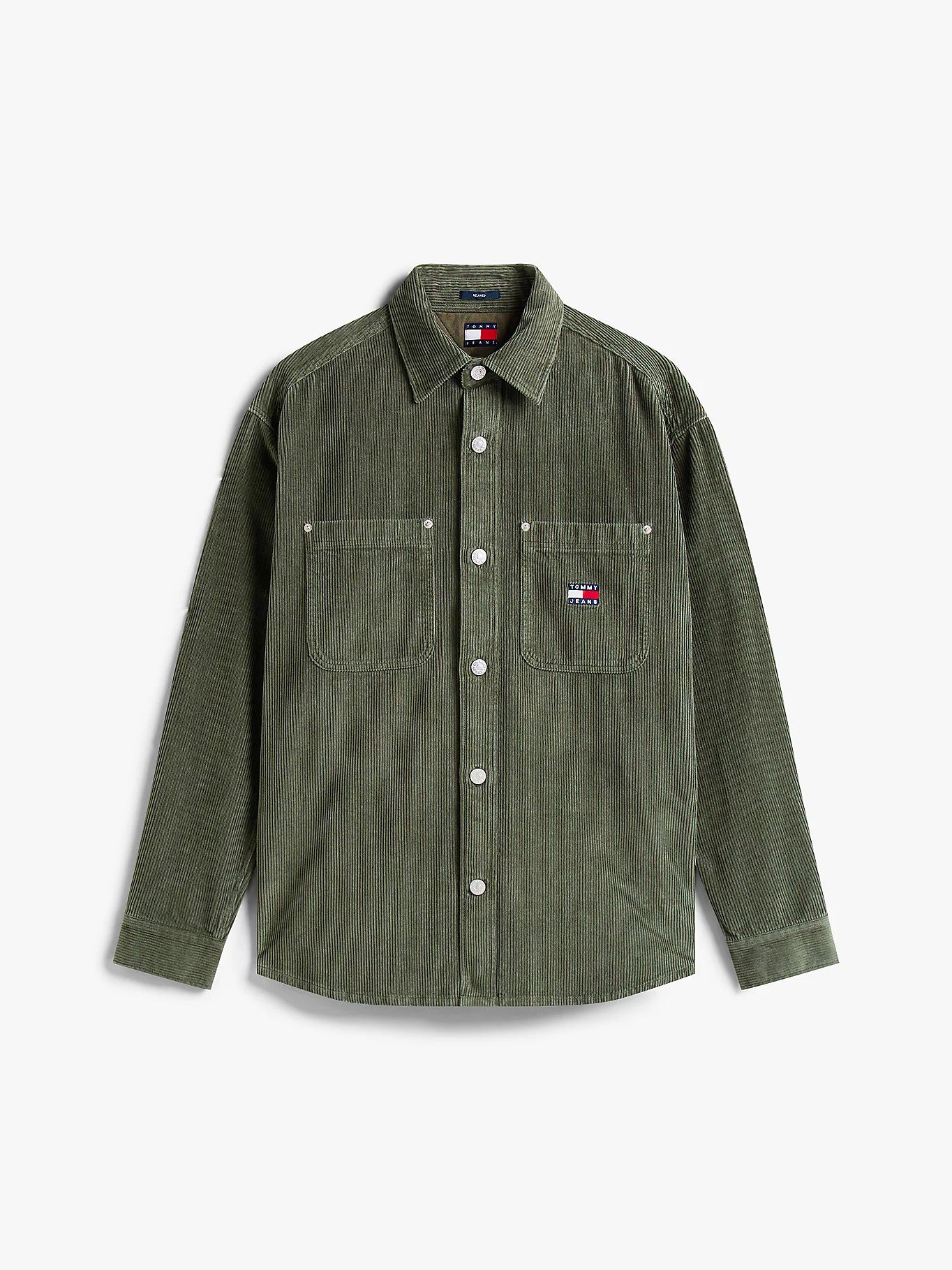 Logo Relaxed Fit Corduroy Shirt - Pewter Green