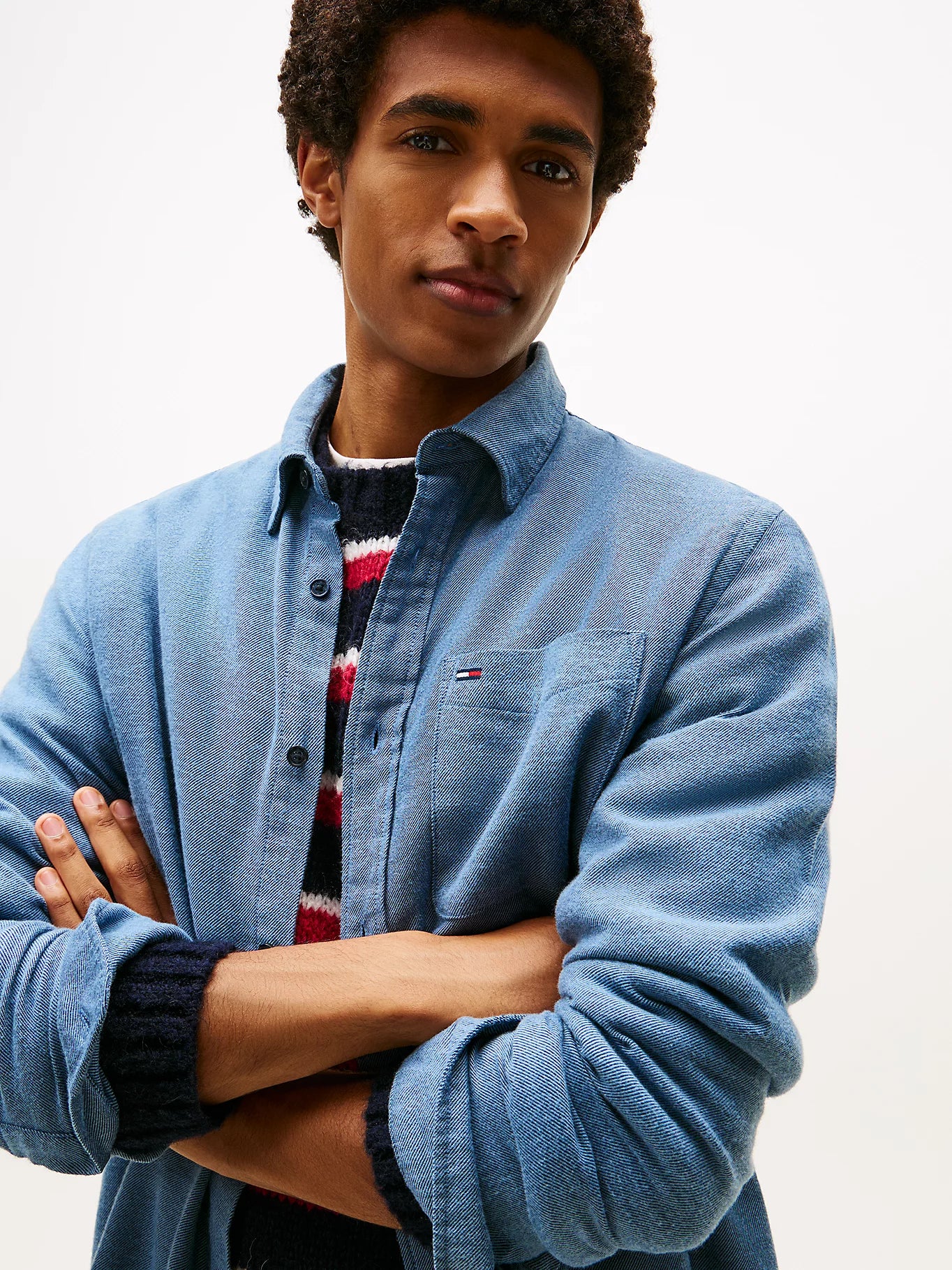 Regular Fit Flannel Shirt - Dark Night Navy