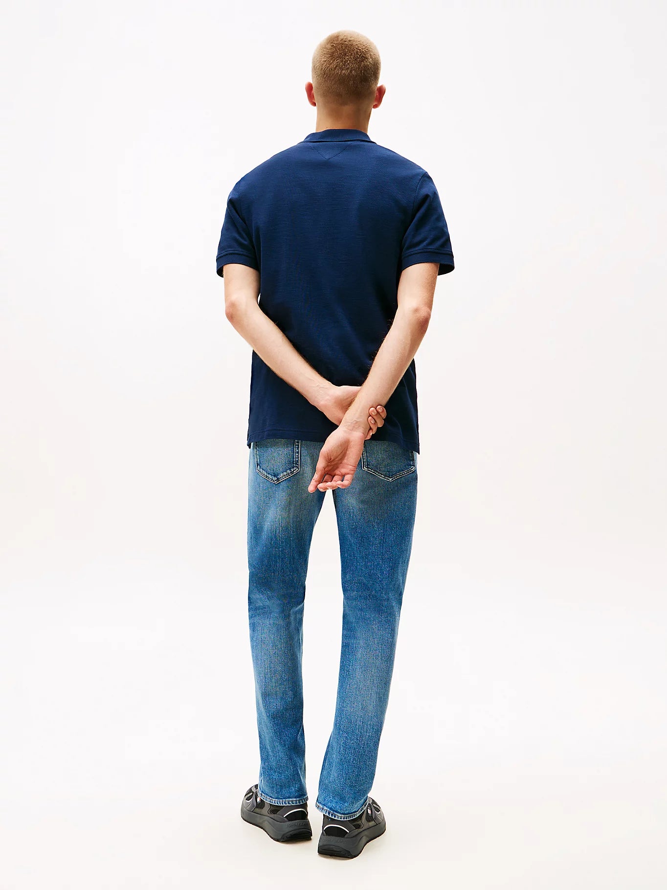 Tommy Badge Pique Polo Shirt - Dark Blue