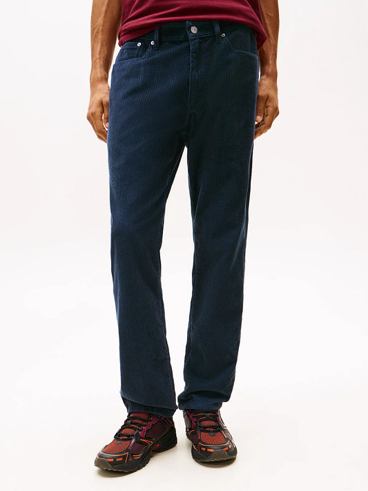 Ryan Slim Corduroy Chinos - Dark Blue