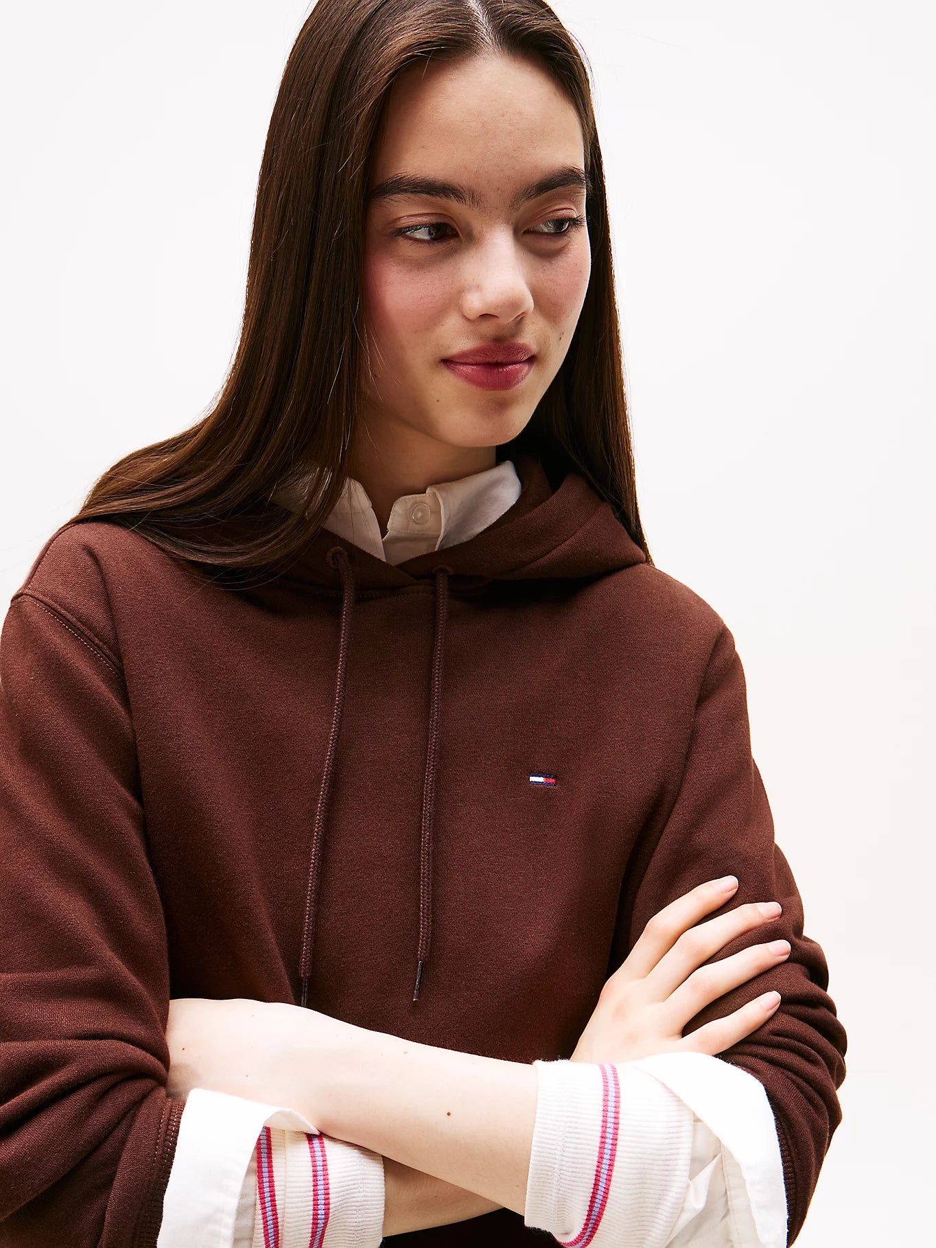 Flag Embroidery Drawstring Hoody