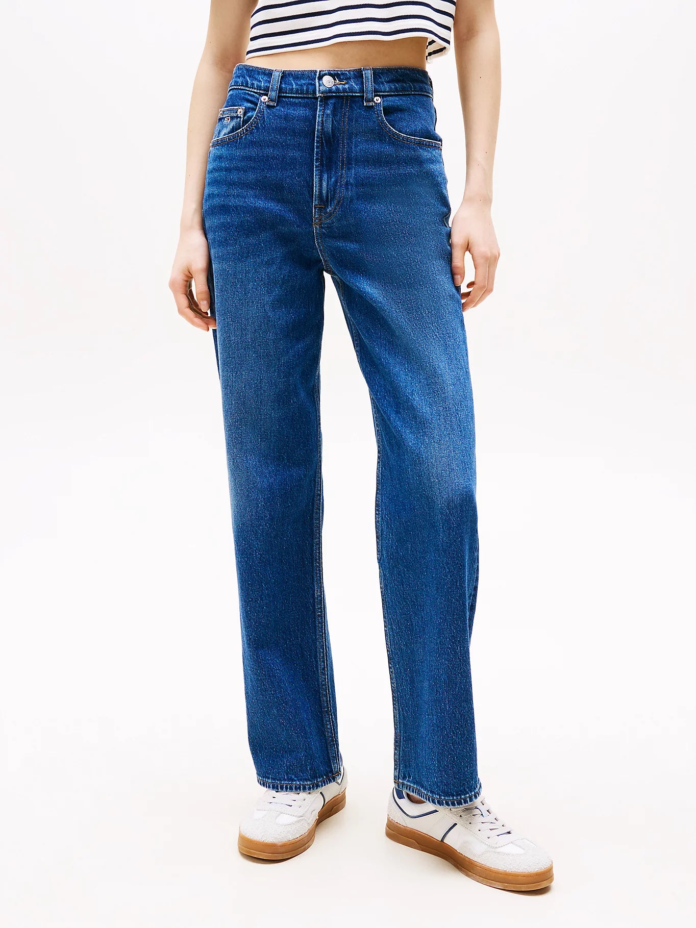 Slim Straight Leg Jeans - Denim Dark