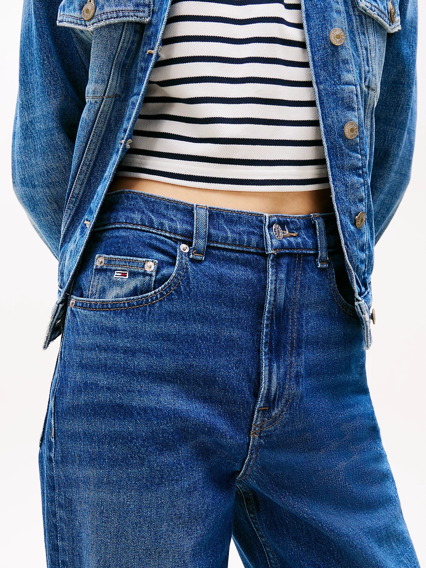 Slim Straight Leg Jeans - Denim Dark