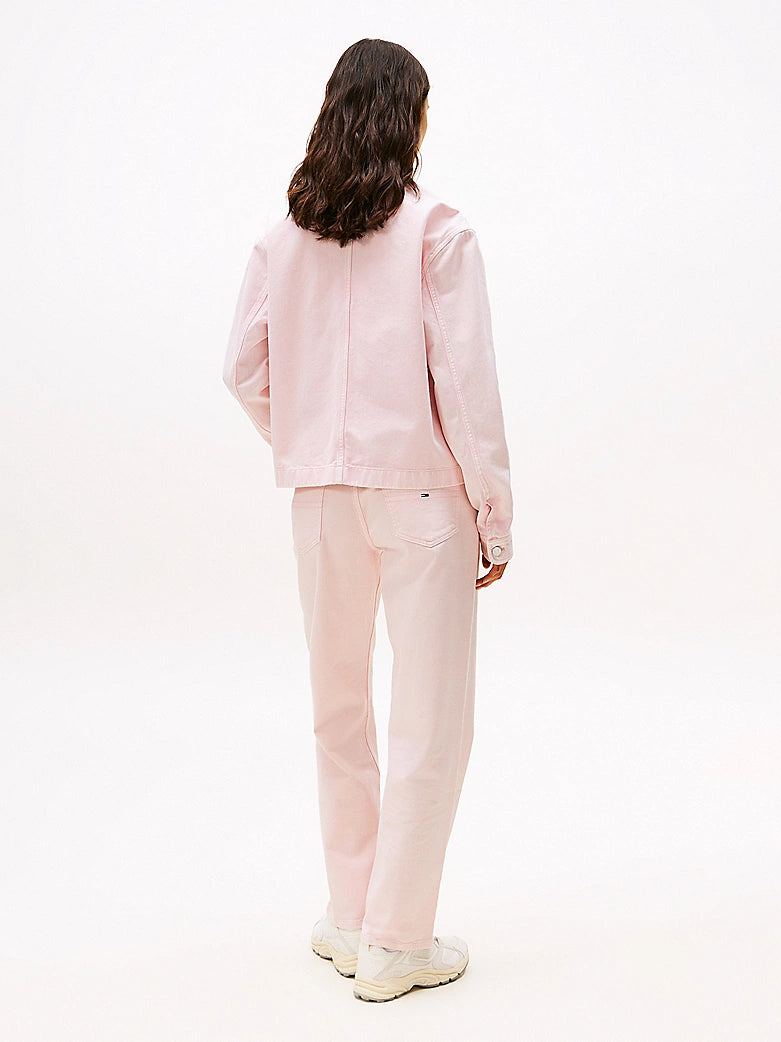 Garment Dyed Denim Jacket - Precious Pink