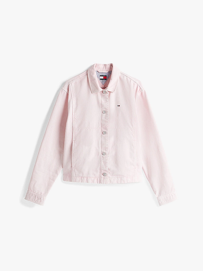 Garment Dyed Denim Jacket - Precious Pink