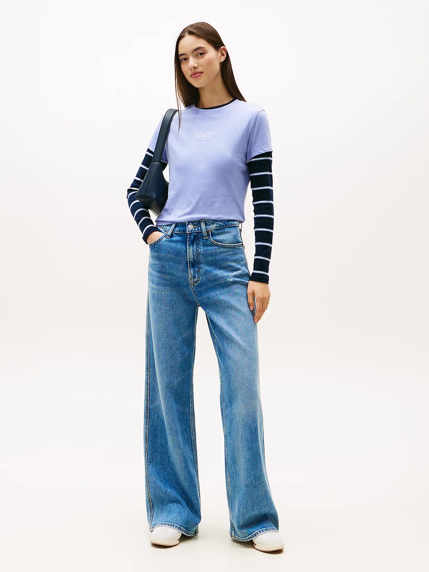 Logo Jersey Slim T-Shirt - Vintage Iris