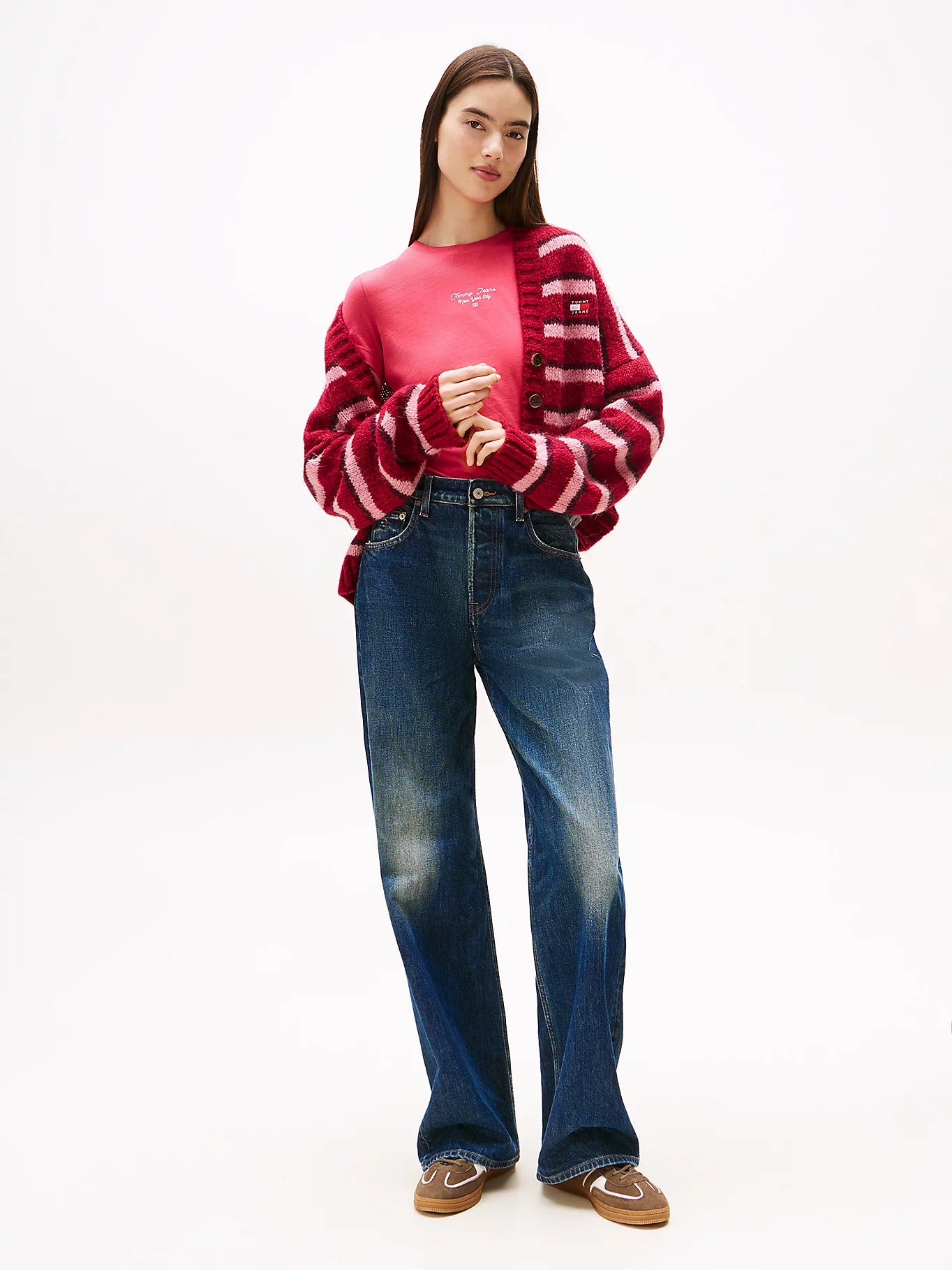 Logo Jersey Slim T-Shirt - Vintage Cerise