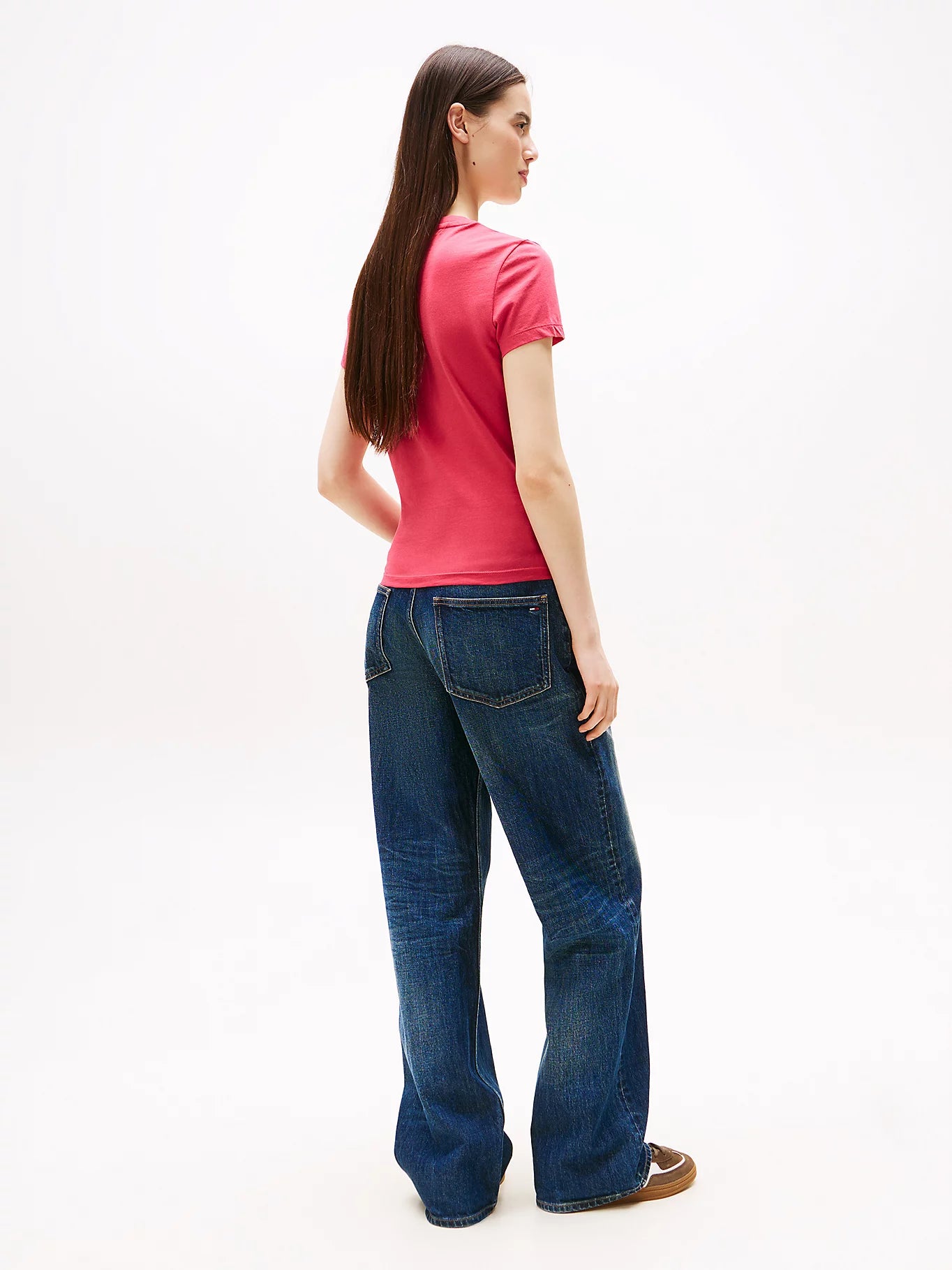 Logo Jersey Slim T-Shirt - Vintage Cerise