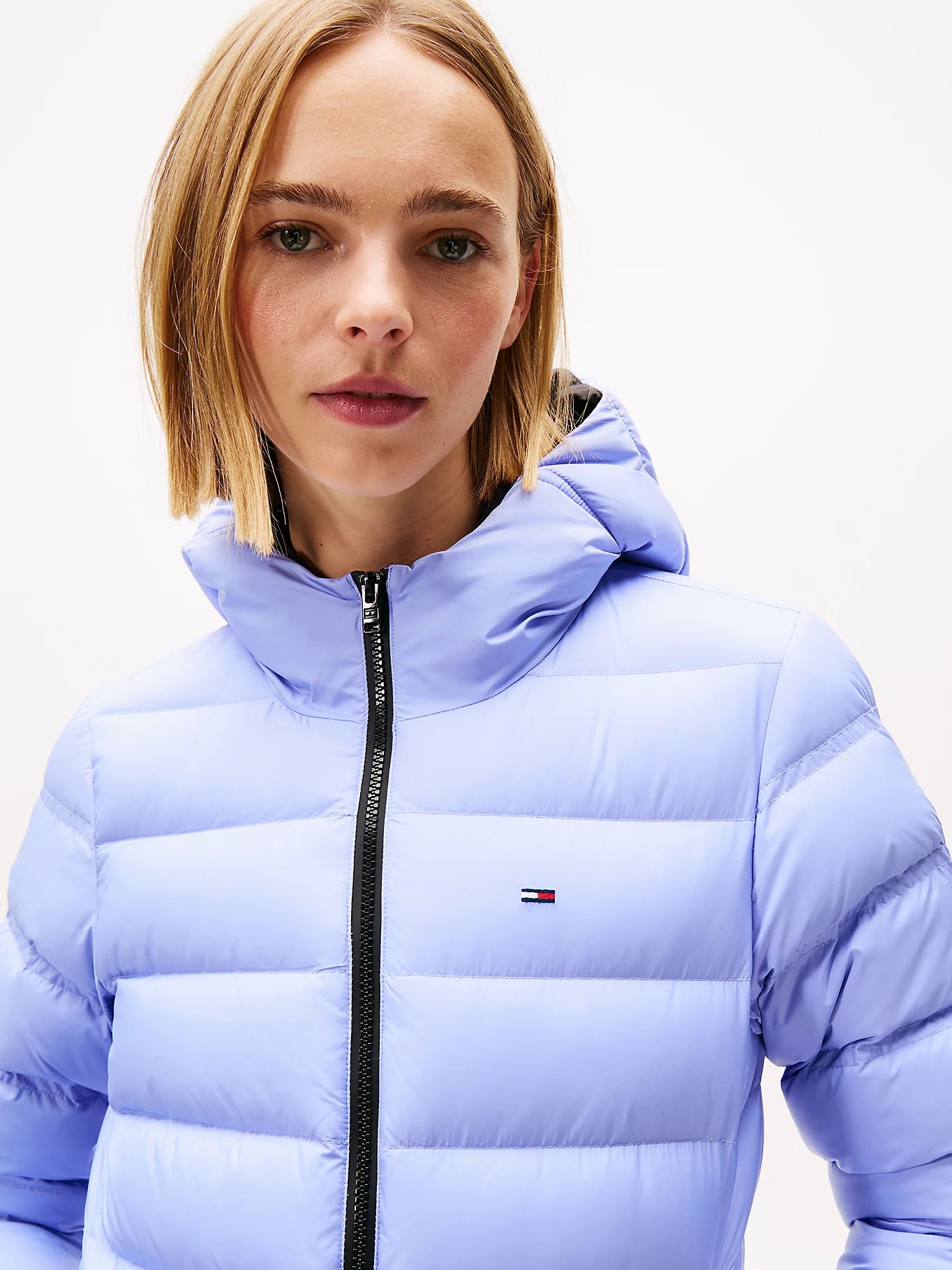 Hooded Down Puffer Jacket - Vintage Iris