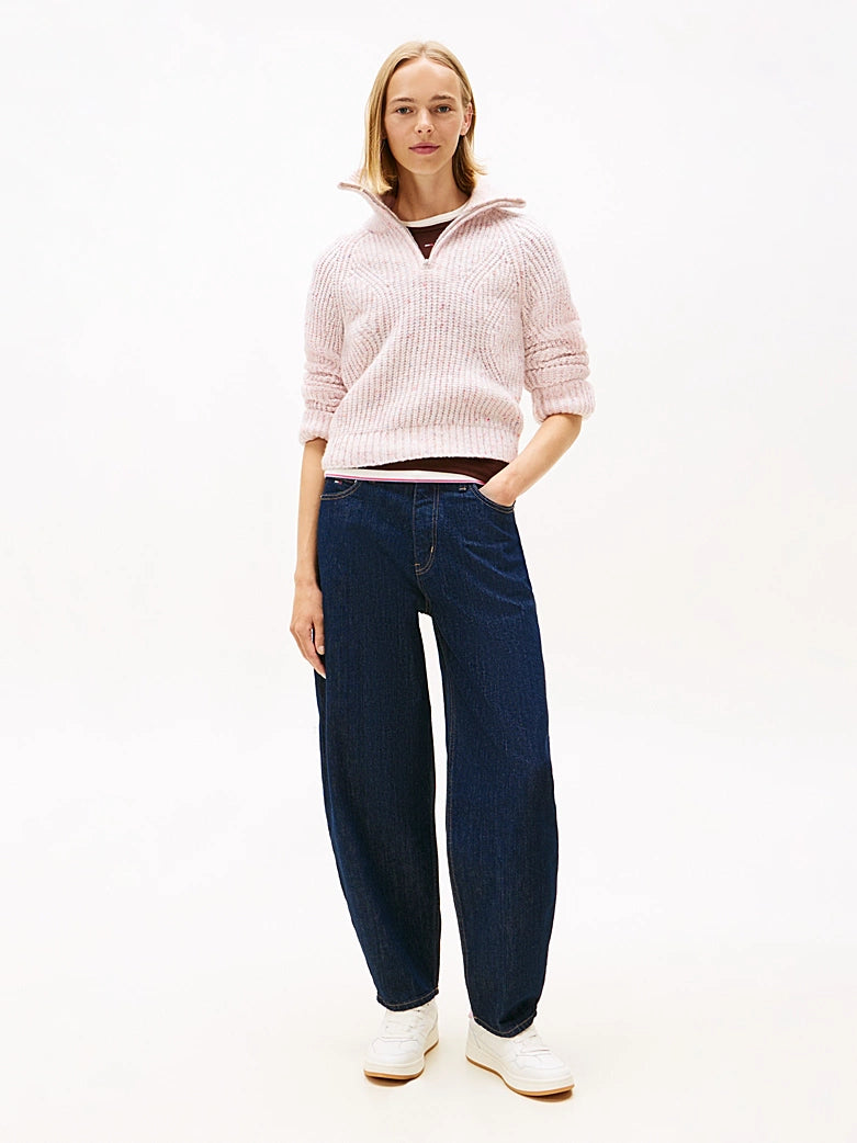 Logo Half-Zip Jumper With Wool - Ancient White
