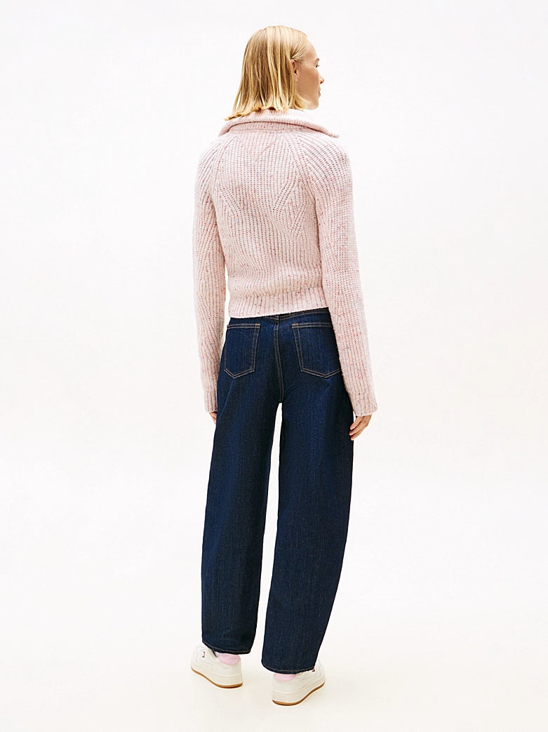 Logo Half-Zip Jumper With Wool - Ancient White