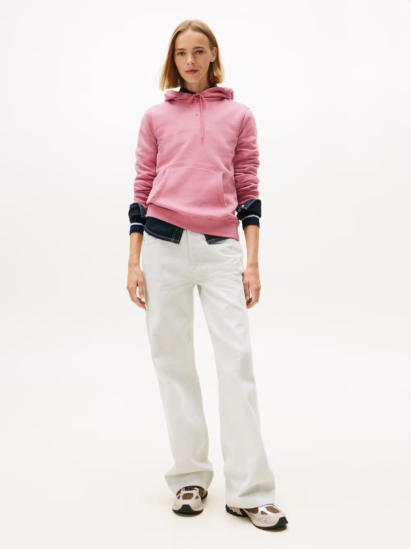 Linear Logo Fleece Hoody - Mystic Pink