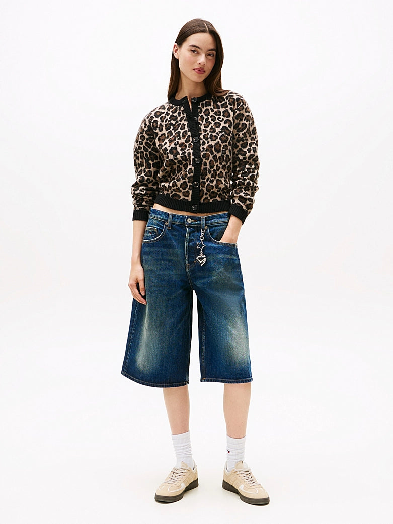 Leopard Print Relaxed Cardigan - Leopard