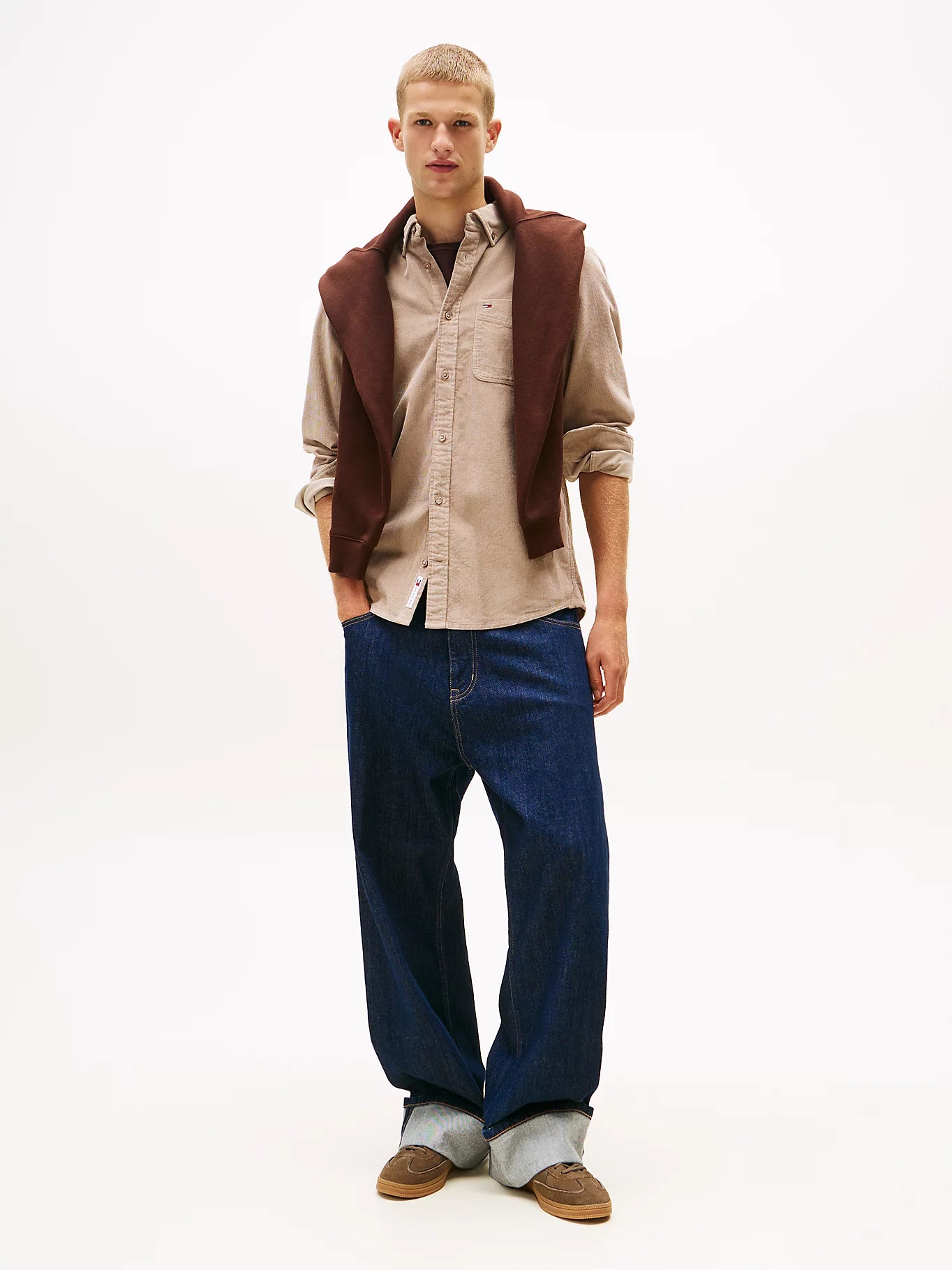 Regular Fit Corduroy Shirt - Coastal Taupe