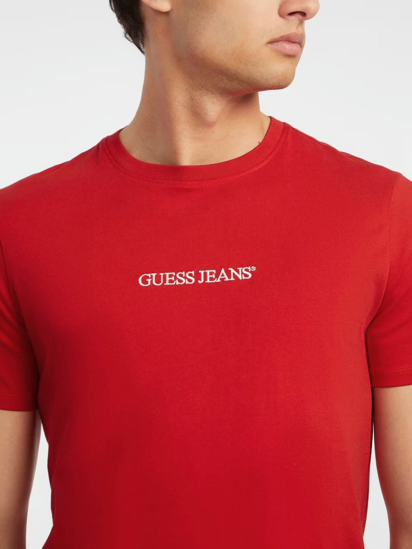 Slim Embroidered Logo T-Shirt - Red