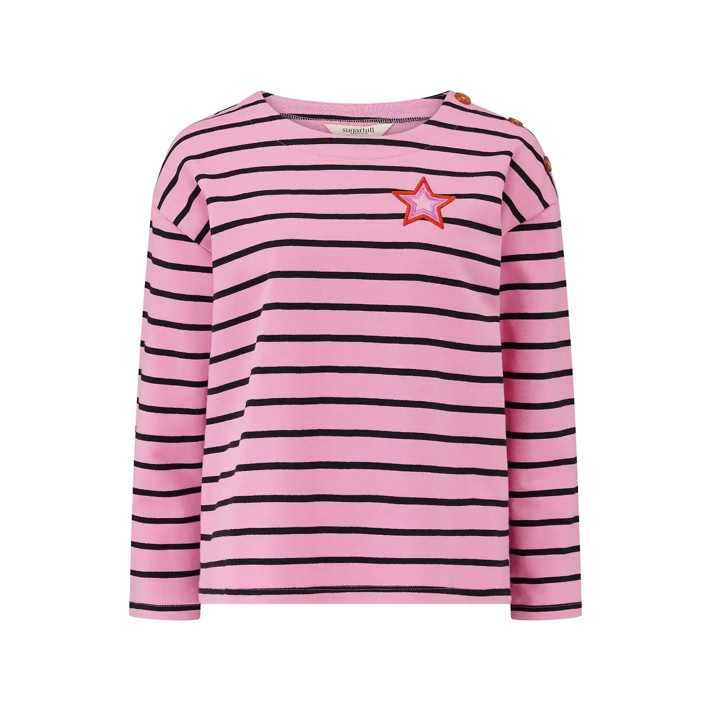 Celine Breton Top - Pink/Black, Star