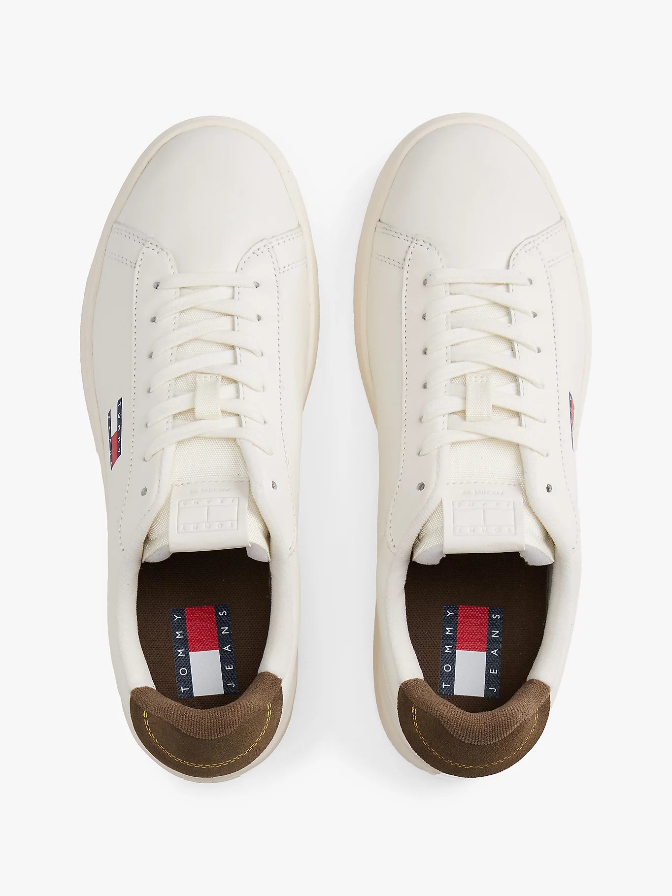 Archive Court Leather Trainers - Ivory/Homestead