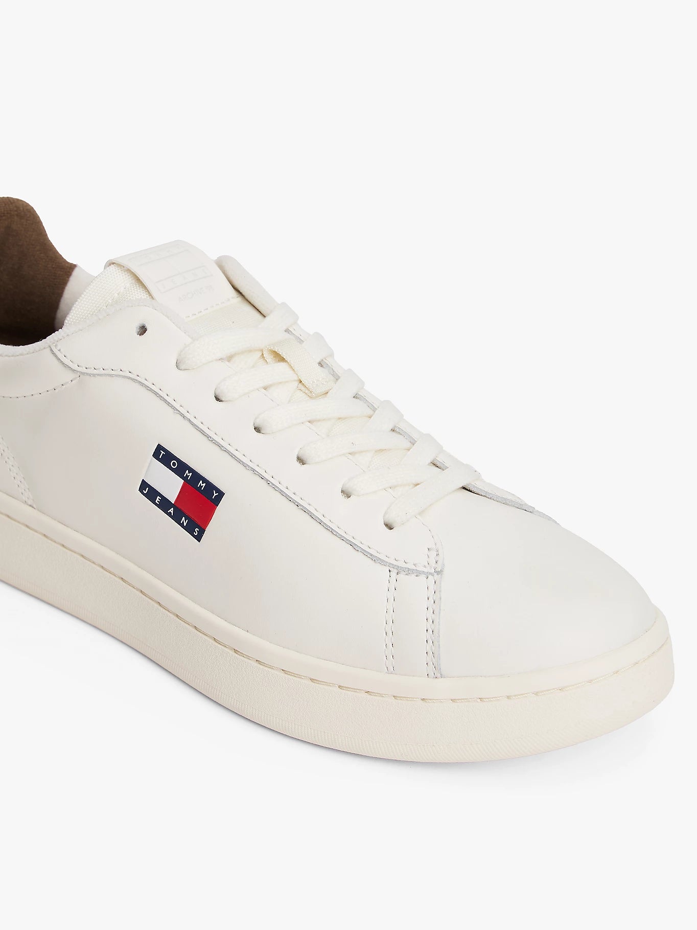 Archive Court Leather Trainers - Ivory/Homestead