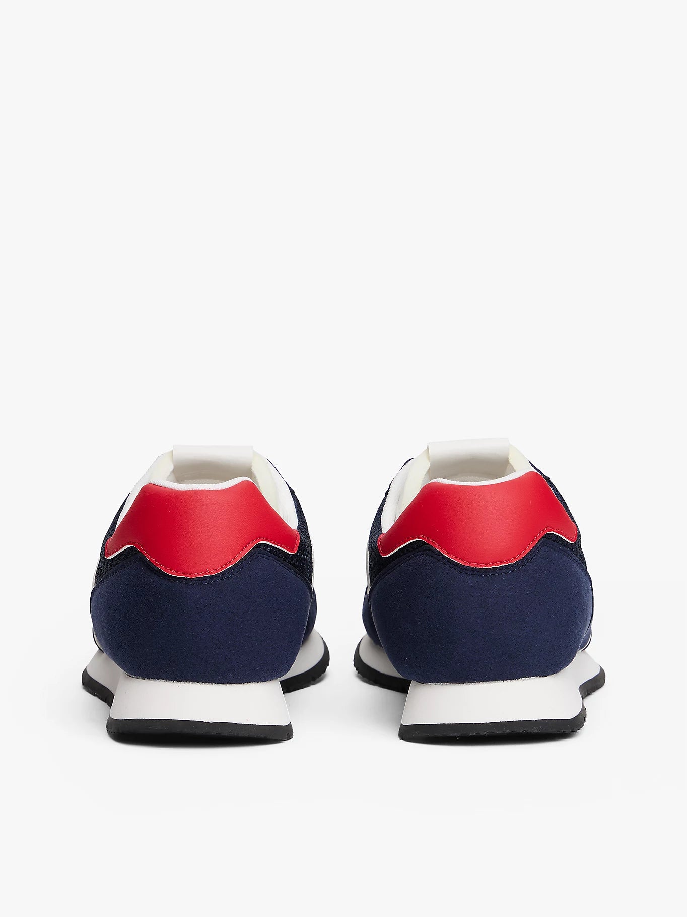 Mixed Texture Trainers - Dark Blue